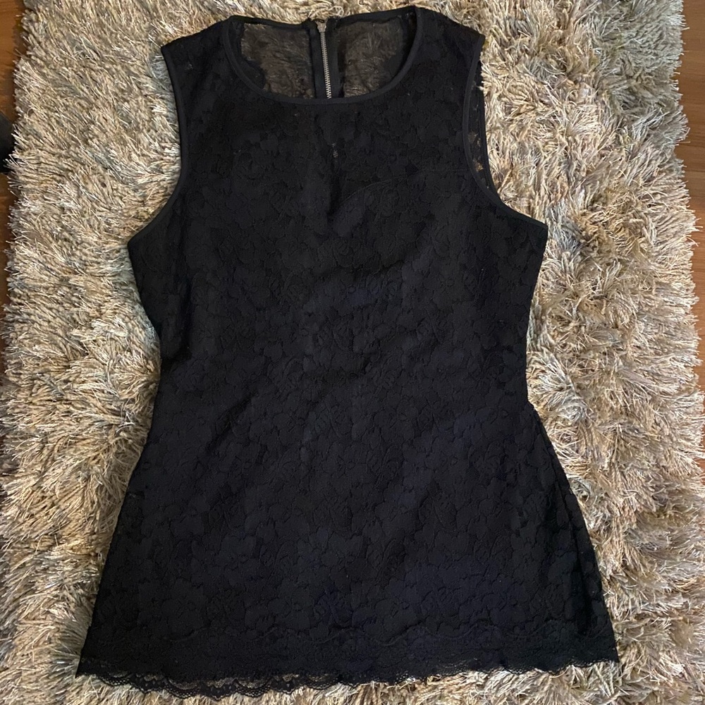 Express sleeveless lace top